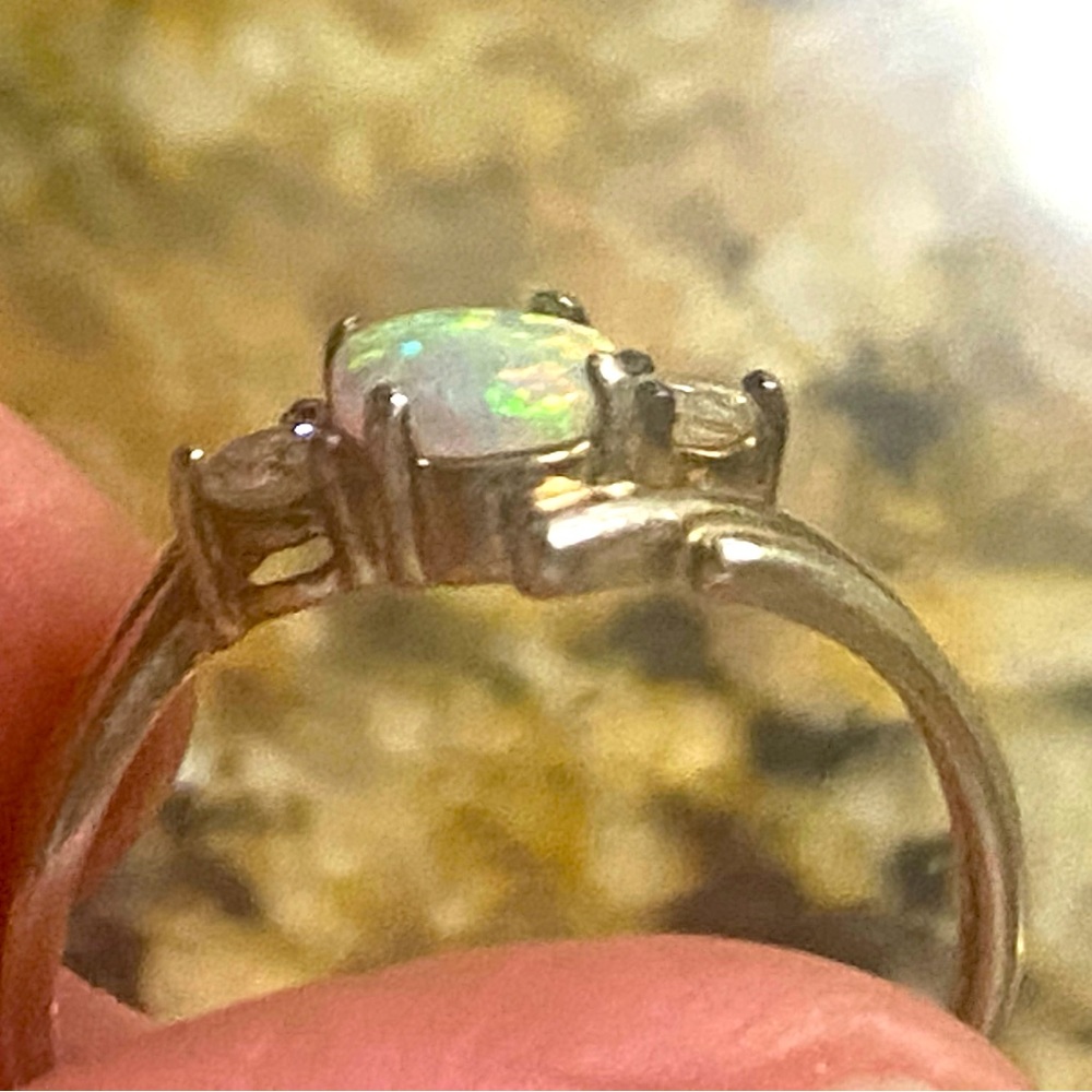 Sterling opal ring 925 vintage - Picture 2 of 5
